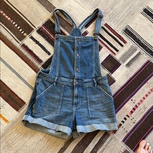 Hollister Denim Short Overalls